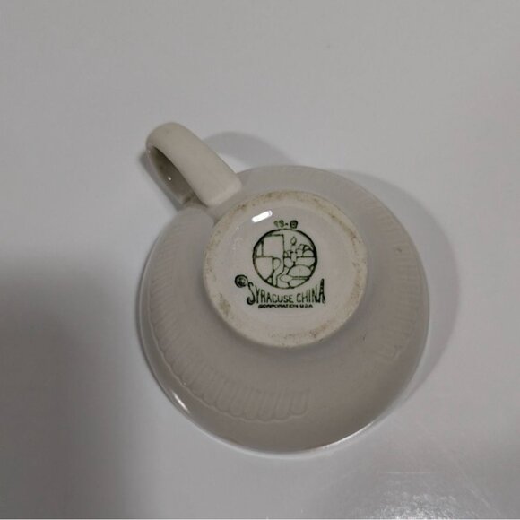 Syracuse China Maymont Tea Cup Mug Grey Pink Floral Restaurant Ware Vintage - Picture 7 of 10